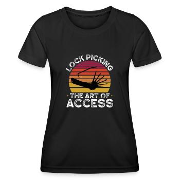 Lockpicking The Art of Access - Women's Functional T-Shirt - black - Front - AI Model Female 172 light (172cm)