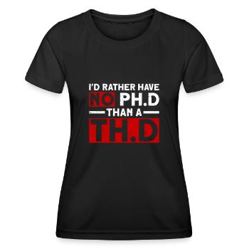 Lieber kein Doktortitel als ein Doktortitel - - Frauen Funktions-T-Shirt - Schwarz - Vorne - AI Model Female 172 light (172cm)