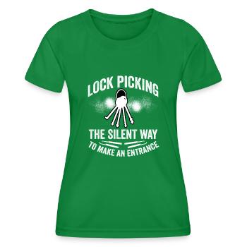 La façon silencieuse de faire une performance - T-shirt sport Femme - vert - Devant - AI Model Female 172 dark (172cm)