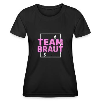 Épouse de l’équipe - T-shirt sport Femme - noir - Devant - AI Model Female 172 light (172cm)