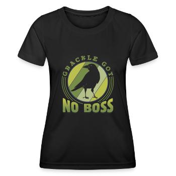 Grackle Vogel - T-shirt sport Femme - noir - Devant - AI Model Female 172 light (172cm)