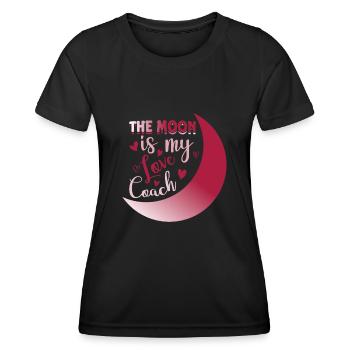 Romantic moon soulmate designs for a - Women's Functional T-Shirt - black - Front - AI Model Female 172 light (172cm)