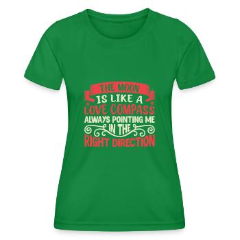 Conceptions romantiques de l’âme sœur de la lune pour un - T-shirt sport Femme - vert - Devant - AI Model Female 172 dark (172cm)