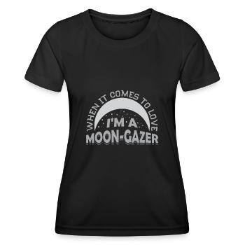 Conceptions romantiques de l’âme sœur de la lune pour un - T-shirt sport Femme - noir - Devant - AI Model Female 172 light (172cm)