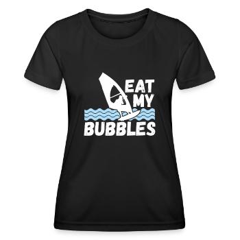 La planche à voile mange mes ampoules - T-shirt sport Femme - noir - Devant - AI Model Female 172 light (172cm)