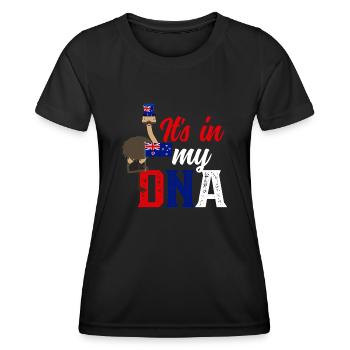 Neuseeland Kultur Kiwi Vogel Neuseeland Flagge - Frauen Funktions-T-Shirt - Schwarz - Vorne - AI Model Female 172 light (172cm)