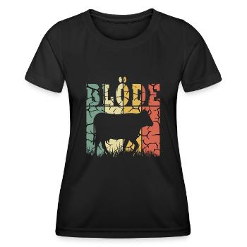 Blöde Kuh - Frauen Funktions-T-Shirt - Schwarz - Vorne - AI Model Female 172 light (172cm)