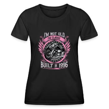 I'm Classic Built 1996 Motorcycle 27th Birthday - Frauen Funktions-T-Shirt - Schwarz - Vorne - AI Model Female 172 light (172cm)