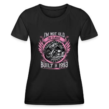 I'm Classic Built 1993 Motorcycle 30th Birthday - Frauen Funktions-T-Shirt - Schwarz - Vorne - AI Model Female 172 light (172cm)