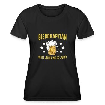 Bierokapitän Mallorca Party Saufen Biertrinker - Frauen Funktions-T-Shirt - Schwarz - Vorne - AI Model Female 172 light (172cm)