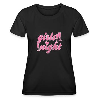 Soirée entre filles - T-shirt sport Femme - noir - Devant - AI Model Female 172 light (172cm)