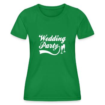 Wedding party - Women's Functional T-Shirt - kelly green - Front - AI Model Female 172 dark (172cm)