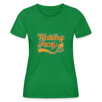 Wedding party - Women's Functional T-Shirt - kelly green - Front - AI Model Female 172 dark (172cm)