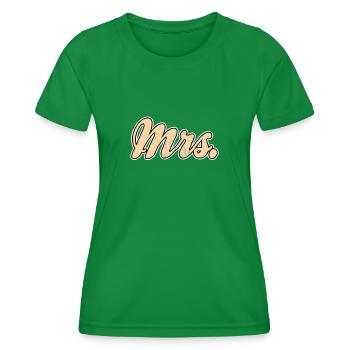 Mr Mrs Teamshirt - Frauen Funktions-T-Shirt - Kelly Green - Vorne - AI Model Female 172 dark (172cm)