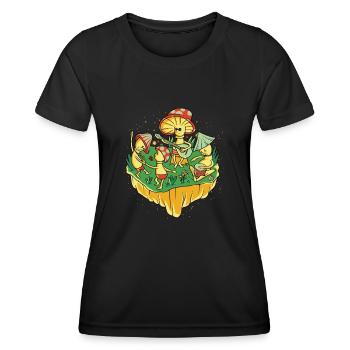 Hippie Mushrooms Shrooms Psychedelic Mushroomhead - Frauen Funktions-T-Shirt - Schwarz - Vorne - AI Model Female 172 light (172cm)
