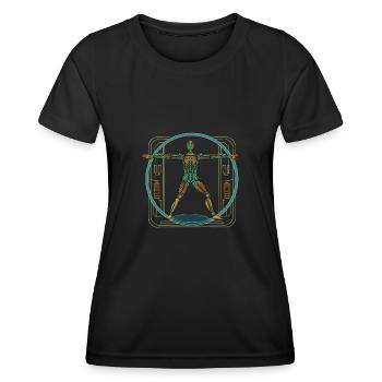 Roboter Design für einen Roboteringenieur - Frauen Funktions-T-Shirt - Schwarz - Vorne - AI Model Female 172 light (172cm)