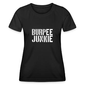 Burpee Junkie - Frauen Funktions-T-Shirt - Schwarz - Vorne - AI Model Female 172 light (172cm)