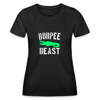 Burpee Beast - Frauen Funktions-T-Shirt - Schwarz - Vorne - AI Model Female 172 light (172cm)