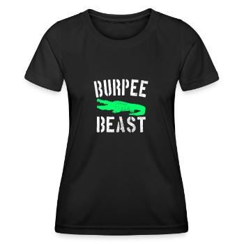 Burpee Beast - Frauen Funktions-T-Shirt - Schwarz - Vorne - AI Model Female 172 light (172cm)