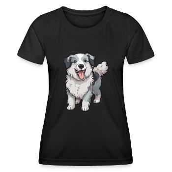 Faithful companion dog - Women's Functional T-Shirt - black - Front - AI Model Female 172 light (172cm)
