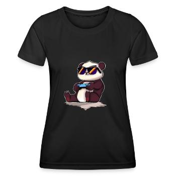 Panda Gaming Gamer - T-shirt sport Femme - noir - Devant - AI Model Female 172 light (172cm)