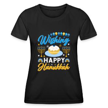 Hanoucca - T-shirt sport Femme - noir - Devant - AI Model Female 172 light (172cm)