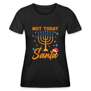 Chanukka Hanukka Dreidel Jüdisches Fest - Frauen Funktions-T-Shirt - Schwarz - Vorne - AI Model Female 172 light (172cm)