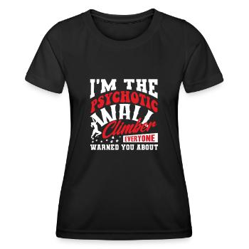 Wall climbers, wall climbers - Women's Functional T-Shirt - black - Front - AI Model Female 172 light (172cm)