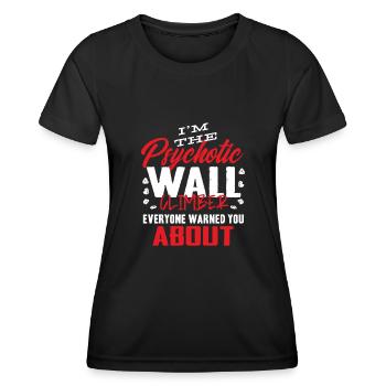 Wall climbers, wall climbers - Women's Functional T-Shirt - black - Front - AI Model Female 172 light (172cm)