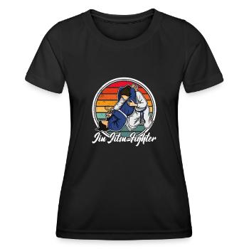 Brésil Jiu Jitsu Arts Martiaux Fille Dicton - T-shirt sport Femme - noir - Devant - AI Model Female 172 light (172cm)