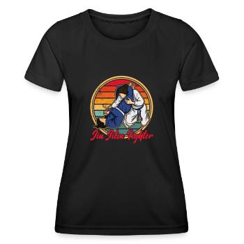 Brésil Jiu Jitsu Arts Martiaux Fille Dicton - T-shirt sport Femme - noir - Devant - AI Model Female 172 light (172cm)