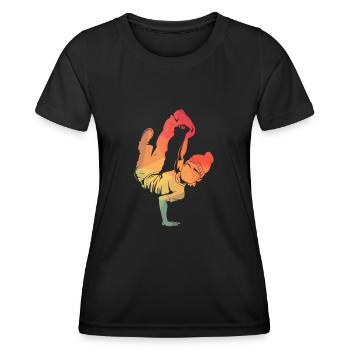 Hip Hop breakdance Danse - T-shirt sport Femme - noir - Devant - AI Model Female 172 light (172cm)