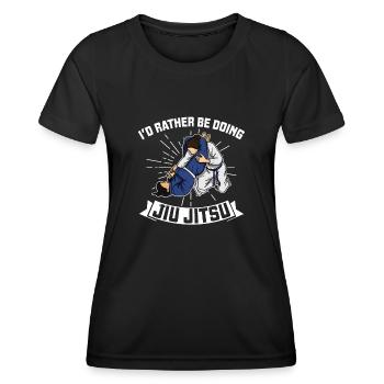 Artiste martial BJJ Jiu Jitsu Arts Martiaux Sports - T-shirt sport Femme - noir - Devant - AI Model Female 172 light (172cm)