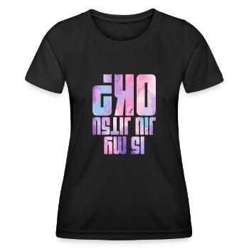 Filles BJJ Brésil Jiu Jitsu Arts Martiaux - T-shirt sport Femme - noir - Devant - AI Model Female 172 light (172cm)