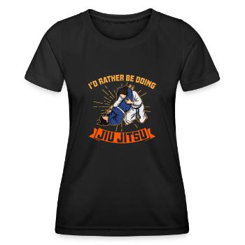 Artiste martial BJJ Jiu Jitsu Arts Martiaux Sports - T-shirt sport Femme - noir - Devant - AI Model Female 172 light (172cm)