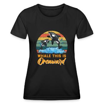 Orca Ocean Whale Orca Fan Sea Animal - Women's Functional T-Shirt - black - Front - AI Model Female 172 light (172cm)