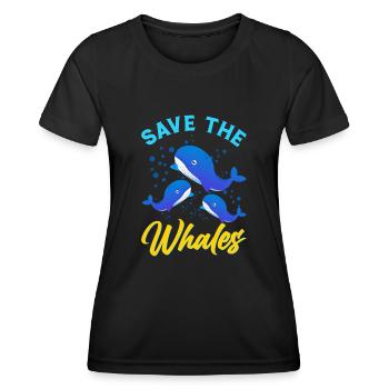 Orca Ozean Wal Orca Fan Meerestier - Frauen Funktions-T-Shirt - Schwarz - Vorne - AI Model Female 172 light (172cm)