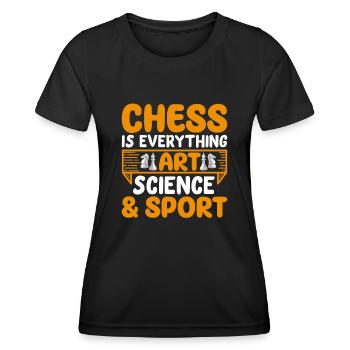 Schach Figuren Schachbrett Schachspieler Schach - Frauen Funktions-T-Shirt - Schwarz - Vorne - AI Model Female 172 light (172cm)