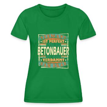 Betonbauer Metallbauer Stahlbetonbauer - Frauen Funktions-T-Shirt - Kelly Green - Vorne - AI Model Female 172 dark (172cm)
