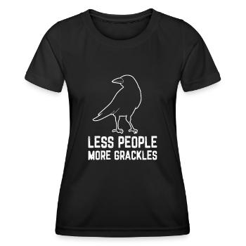 Blackbird Grackle Bird Design for Birdwatchers - Women's Functional T-Shirt - black - Front - AI Model Female 172 light (172cm)