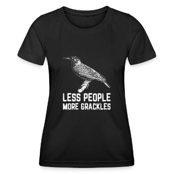 Blackbird Grackle Bird Design pour les ornithologues amateurs - T-shirt sport Femme - noir - Devant - AI Model Female 172 light (172cm)