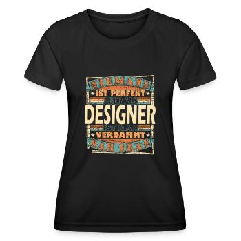 Grafik Designer Grafiker Mediengestalter - Frauen Funktions-T-Shirt - Schwarz - Vorne - AI Model Female 172 light (172cm)