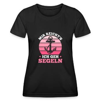 Segeln Segelschiff Kapitänin Seglerin - Frauen Funktions-T-Shirt - Schwarz - Vorne - AI Model Female 172 light (172cm)