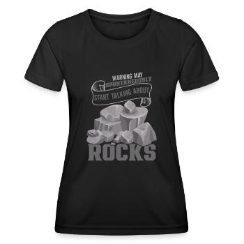 Géologie - T-shirt sport Femme - noir - Devant - AI Model Female 172 light (172cm)