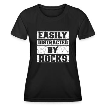 Géologue - T-shirt sport Femme - noir - Devant - AI Model Female 172 light (172cm)
