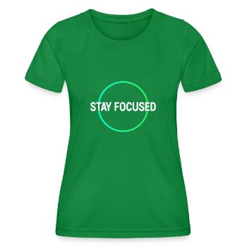 Focus Learning Shirt - Women's Functional T-Shirt - kelly green - Front - AI Model Female 172 dark (172cm)