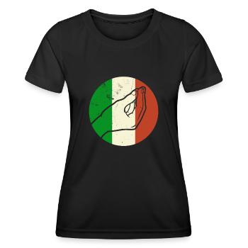 Italy Origin National colours Italian - Women's Functional T-Shirt - black - Front - AI Model Female 172 light (172cm)