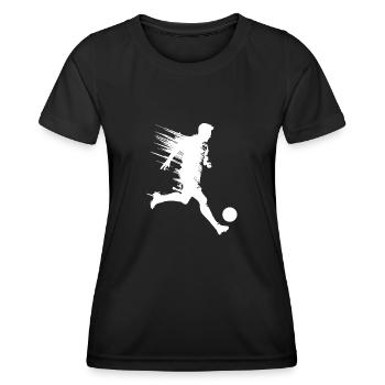 Silhouette de footballeur - T-shirt sport Femme - noir - Devant - AI Model Female 172 light (172cm)