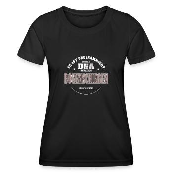 Es ist in meiner DNA ich muss zum BOGENSCHIEßEN - Frauen Funktions-T-Shirt - Schwarz - Vorne - AI Model Female 172 light (172cm)