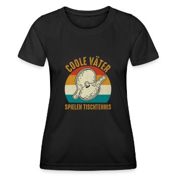Tischtennis spielen Vater Papa Geschenk - Frauen Funktions-T-Shirt - Schwarz - Vorne - AI Model Female 172 light (172cm)